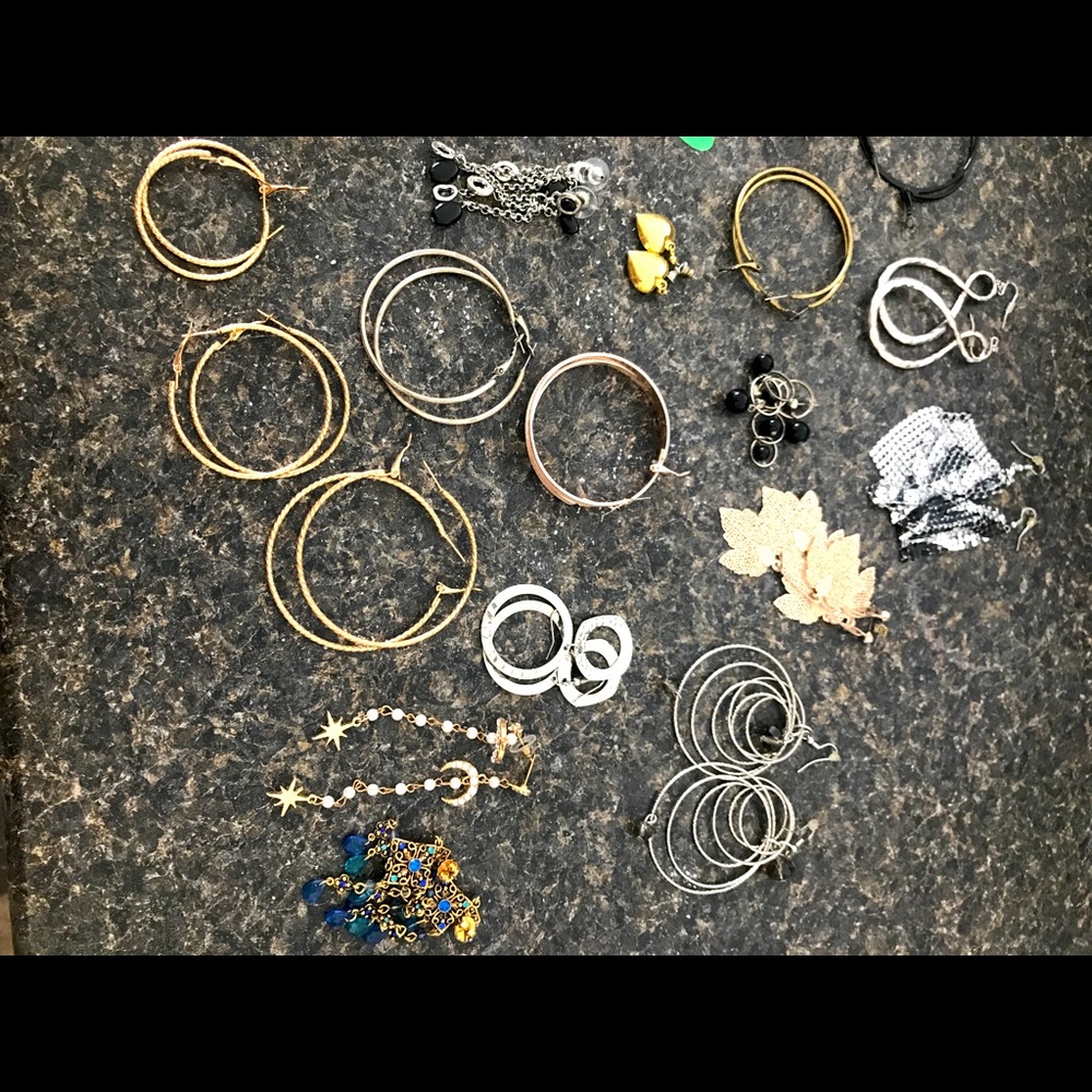Variety of stunning earrings.